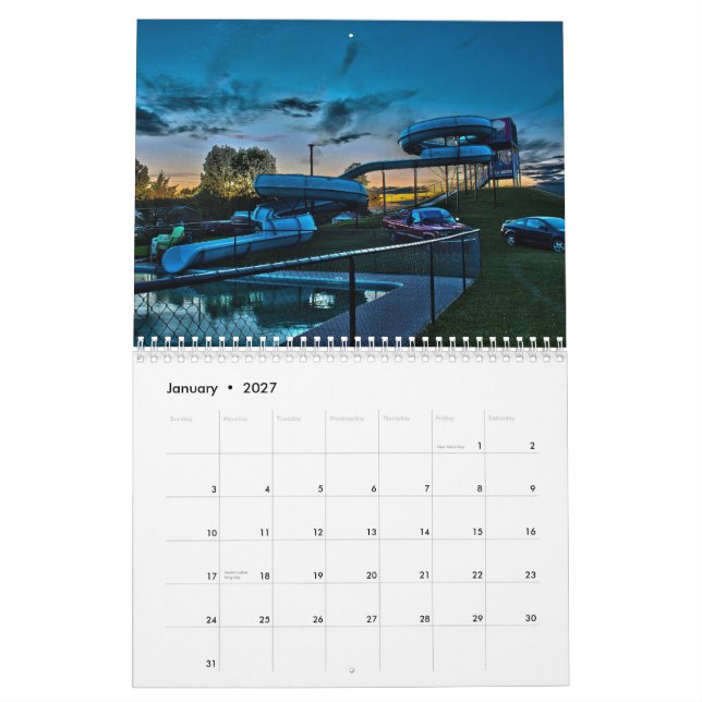 Fotografi över lång exponering 2013-kalender kalender (Jan 2027)