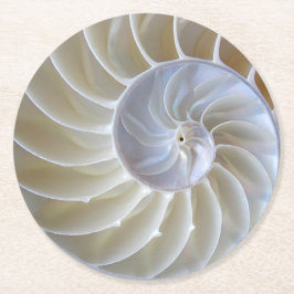 Fotografi över Nautilus Sea Snäcka Underlägg Papper Rund