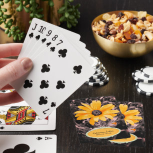 Fotografi över Personlig Flash African Daisy Photo Casinokort