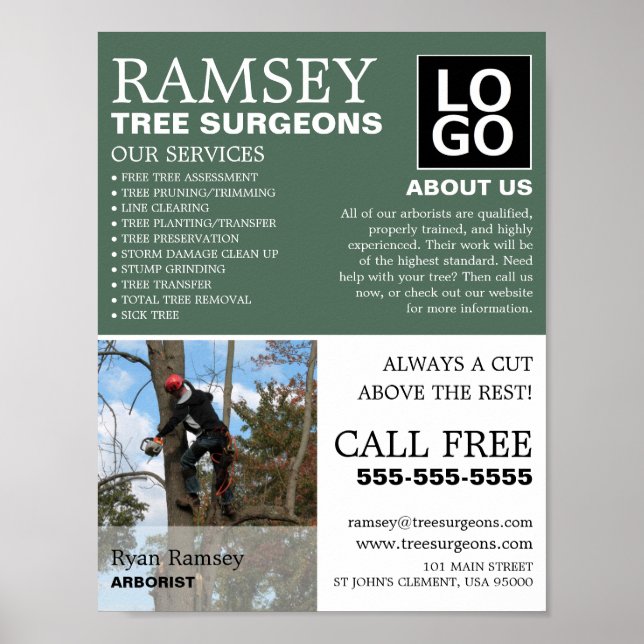 Fotografi över personligen - Träd Surgeon - Arbori Poster (Framsidan)