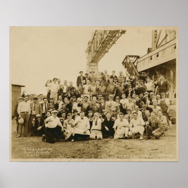 Fotografi över Phoenixville Järn Works Poster (Framsidan)