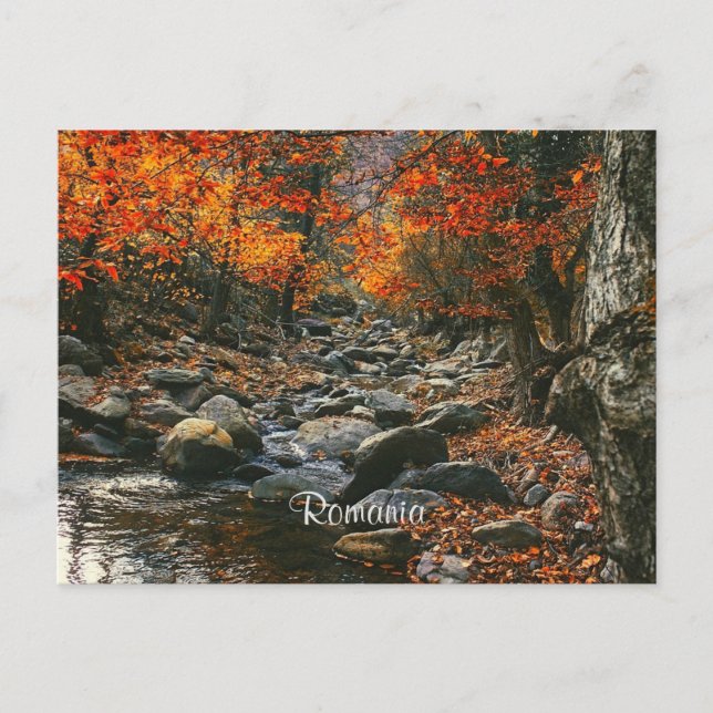 Fotografi över rumäniens landskap vykort (Framsida)