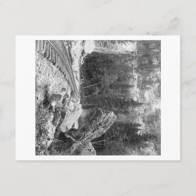 Fotografi över signalspåret Sten nära järnvägstraf Vykort (Framsida)