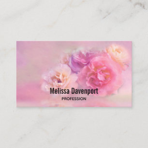 Fotografi över söt Rosa & White Carnations Visitkort