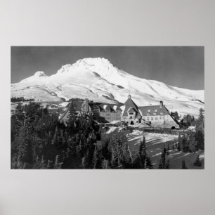 Fotografi över tidslinje och Mt. Huva Poster