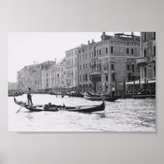 Fotografi över Venice Gondola Gondolier Italien Ar Poster