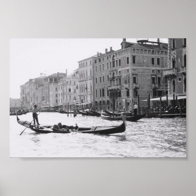 Fotografi över Venice Gondola Gondolier Italien Ar Poster (Framsidan)