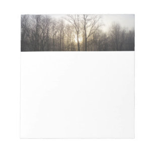 Fotografi över vinter Fog Sunrise Nature Anteckningsblock