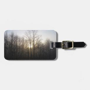 Fotografi över vinter Fog Sunrise Nature Bagagebricka