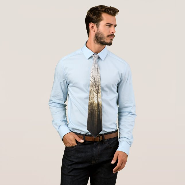 Fotografi över vinter Fog Sunrise Nature Slips (In Situ)