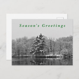 Fotografi över Winter Wonderland Black & White Snö Helg Vykort