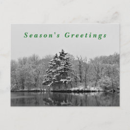 Fotografi över Winter Wonderland Black & White Snö Helg Vykort