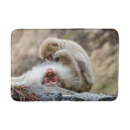 Fotografi på djur, makaque Monkey Badrumsmatta