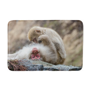 Fotografi på djur, makaque Monkey Badrumsmatta