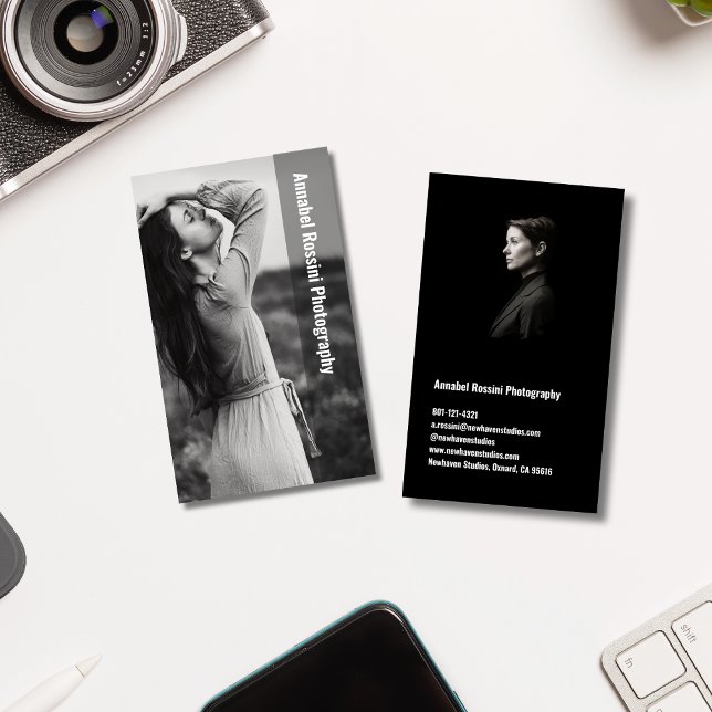 Fotografi Professionell Modern Minimal Foto Visitkort (Skapare uppladdad)