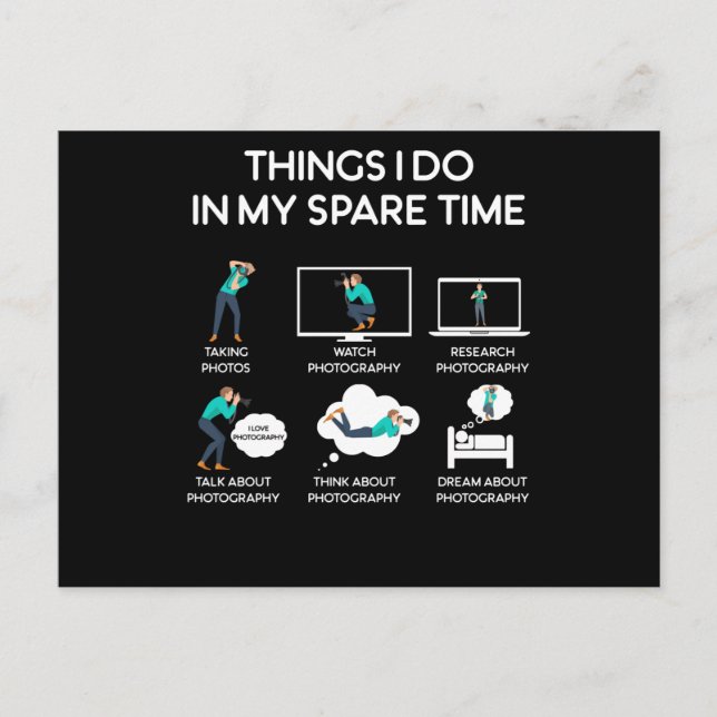 Fotografi sak i gör på min lediga tid vykort (Framsida)