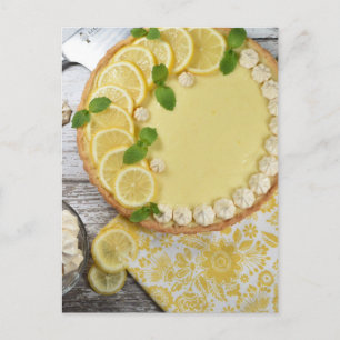 Fotografi Tarte au Citron Lemon Tart Pastry Vykort