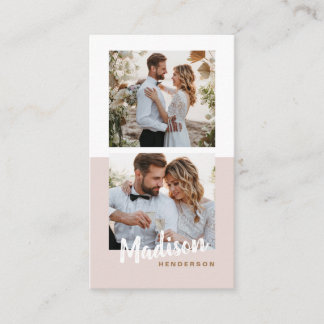 Fotografi - Vit foto med modern minimal Snyggt Visitkort