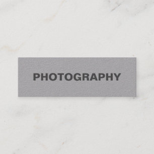 Fotografiartist Modern Minimalist Grått Mini Visitkort