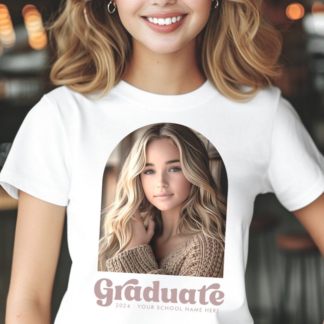 Fotografibåge av Retro grad student studenten T Shirt (Retro grad student graduation photo arch T-Shirt)