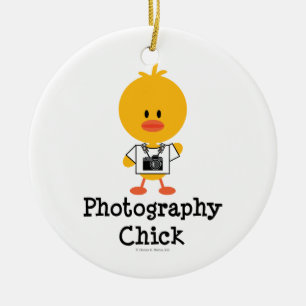 Fotografichickprydnad Julgransprydnad Keramik