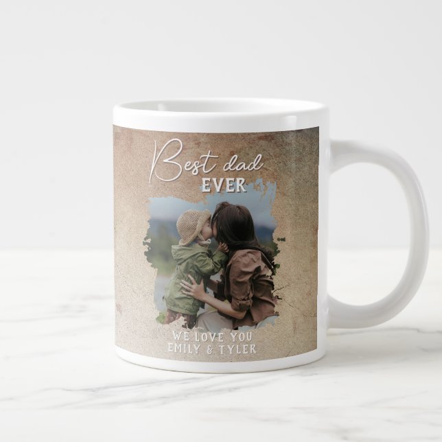 Fotografidagen för bästa Pappa-familjen i Far Jumbo Mugg (Höger)