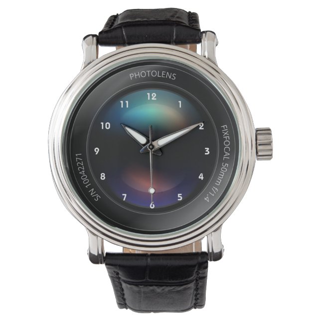 Fotografidesign för kameralins armbandsur (Framsida)