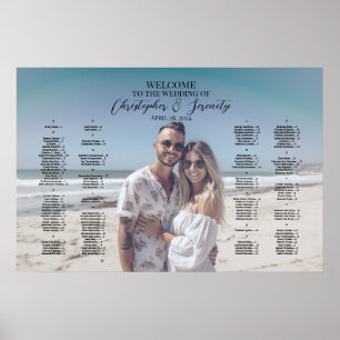 Fotografidiagram med alfabetisk elegant bröllop poster