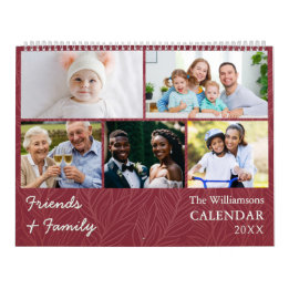 Fotografier av Family and Friends Cranberry Red An Kalender