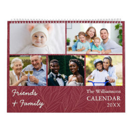 Fotografier av Family and Friends Cranberry Red An Kalender
