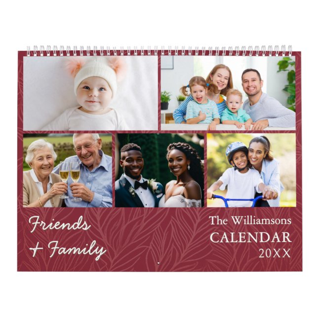 Fotografier av Family and Friends Cranberry Red An Kalender (Omslag)