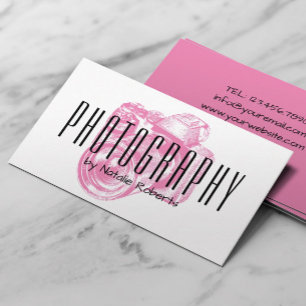 Fotografier av fotografisk Professionell Rosa-kame Visitkort