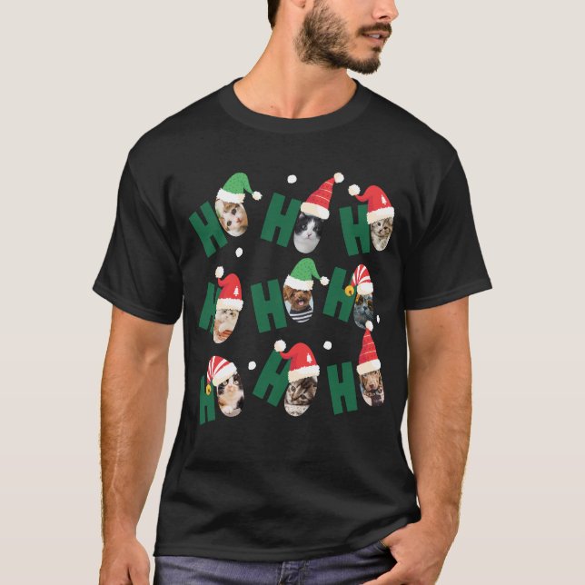 Fotografier av moderna Cute Santa Hats Nine Family T Shirt (Framsida)