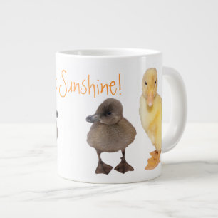 Fotografier av mottaglig Gult och Grått Duckling Jumbo Mugg