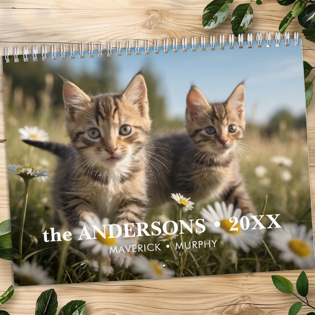 Fotografier av sällskapsdjur i modern Anpassningsb Kalender (Skapare uppladdad)