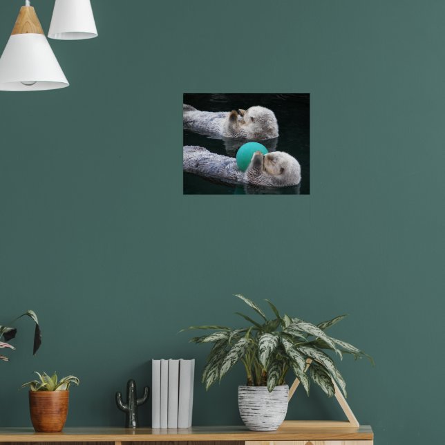 Fotografier av sjöottrar poster (Vardagsrum 1)