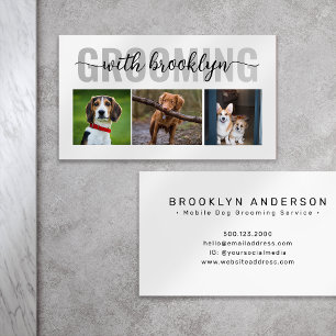 Fotografier för hund Grooming Service Visitkort