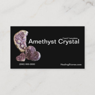 Fotografier Godes Amethyst Crystal Template Visitkort
