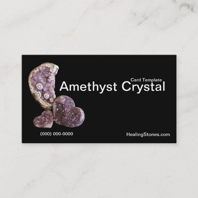 Fotografier Godes Amethyst Crystal Template Visitkort (Framsida)