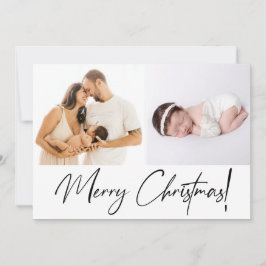 Fotografier i Modern God jul Script-familjen Julkort