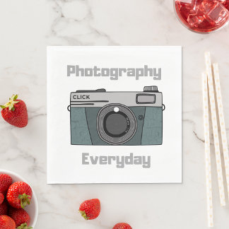 Fotografier Varje dag Camera Photo Napkins Pappersservett