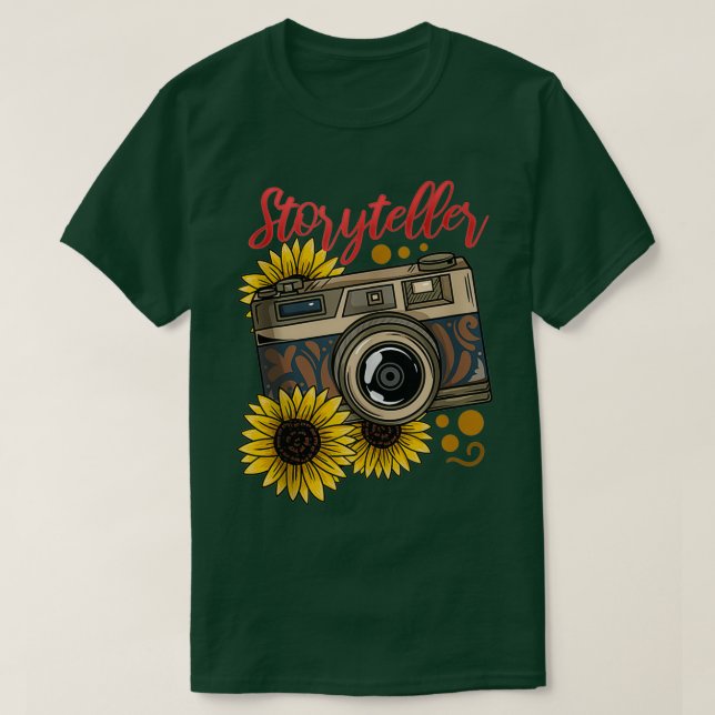 Fotografierfotografering, historik eller kameragåv t shirt (Design framsida)
