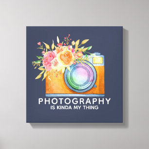 Fotografiet är Kinda My Sak Watercolor Camera Canvastryck