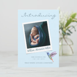 Fotografiet Cute Instant Modern Många 3-foto Birth Meddelande