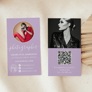 Fotografiet Modern lavender-fotokök (QR-logotyp) Visitkort
