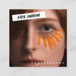 Fotografiet Modern Unik Business Logotyp Photo Fyrkantigt Visitkort