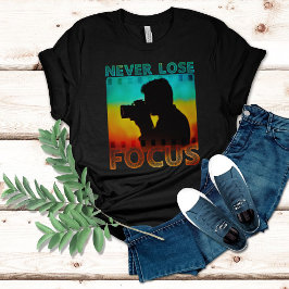 Fotografiet Motiveringsoffert förlorar aldrig foku T Shirt
