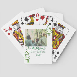 Fotografiet namn grönt Julgran Casinokort