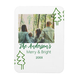 Fotografiet namn grönt Julgran Magnet