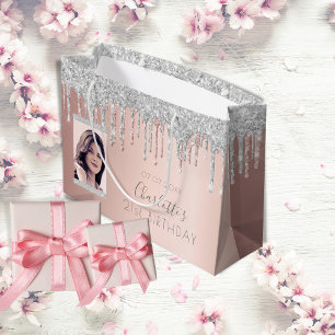 Fotografiet ro guld glitter vid rosa vid silver na